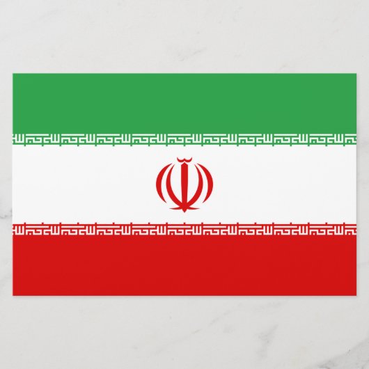 Iraanse vlag (Iran) (Perzisch) Briefpapier (Voorkant)