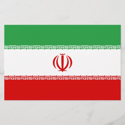 Iraanse vlag (Iran) (Perzisch) Briefpapier (Voorkant)