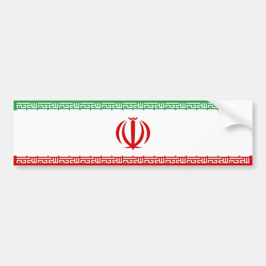 Iraanse vlag (Iran) (Perzisch) Bumpersticker (Voorkant)