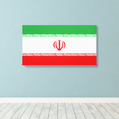 Iraanse vlag (Iran) (Perzisch) Canvas Afdruk (Insitu (Houten vloer))