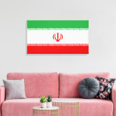Iraanse vlag (Iran) (Perzisch) Canvas Afdruk (Insitu (Woonkamer))