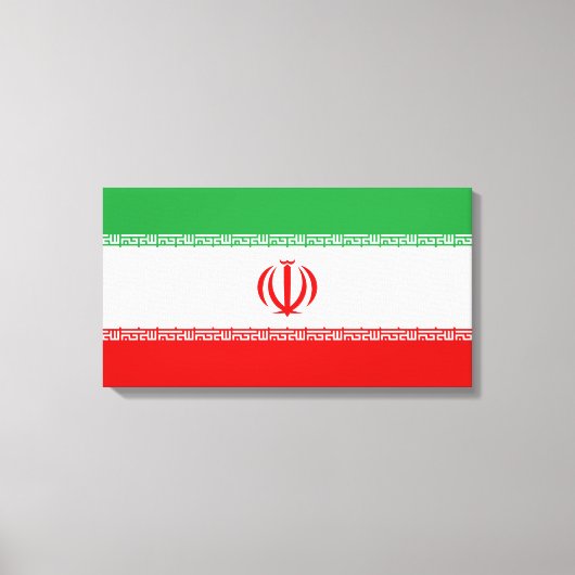 Iraanse vlag (Iran) (Perzisch) Canvas Afdruk (Voorkant)