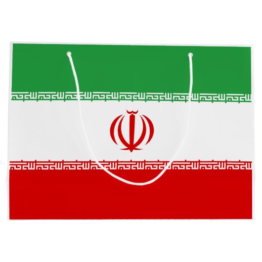 Iraanse vlag (Iran) (Perzisch) Groot Cadeauzakje (Achterkant)