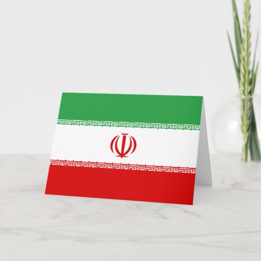 Iraanse vlag (Iran) (Perzisch) Kaart (Voorkant)