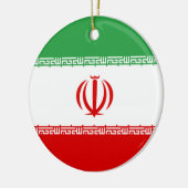 Iraanse vlag (Iran) (Perzisch) Keramisch Ornament (Links)