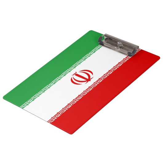 Iraanse vlag (Iran) (Perzisch) Klembord (Gekanteld)