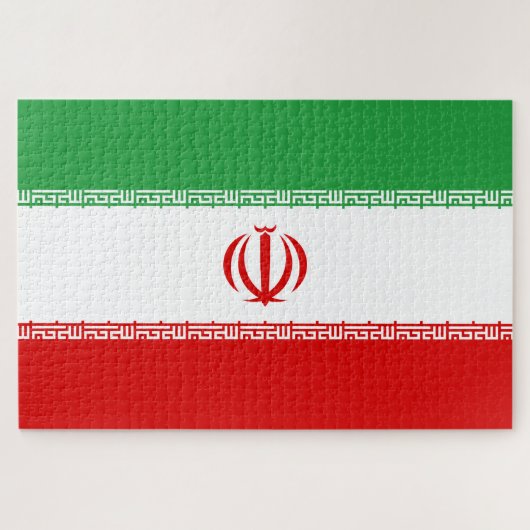 Iraanse vlag (Iran) (Perzisch) Legpuzzel (Horizontaal)