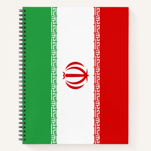 Iraanse vlag (Iran) (Perzisch) Notitieboek (Voorkant)