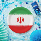 Iraanse vlag (Iran) (Perzisch) Papieren Bordje (Feest)