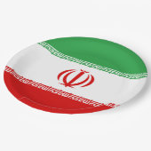 Iraanse vlag (Iran) (Perzisch) Papieren Bordje (Gekanteld)