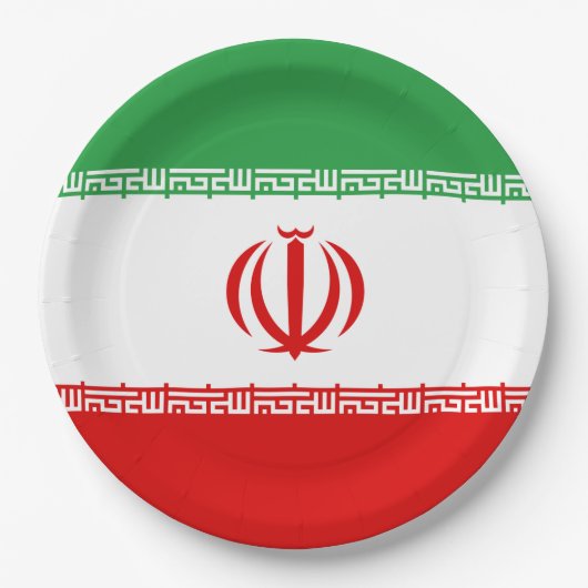 Iraanse vlag (Iran) (Perzisch) Papieren Bordje (Voorkant)