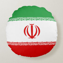Iraanse vlag (Iran) (Perzisch) Rond Kussen
