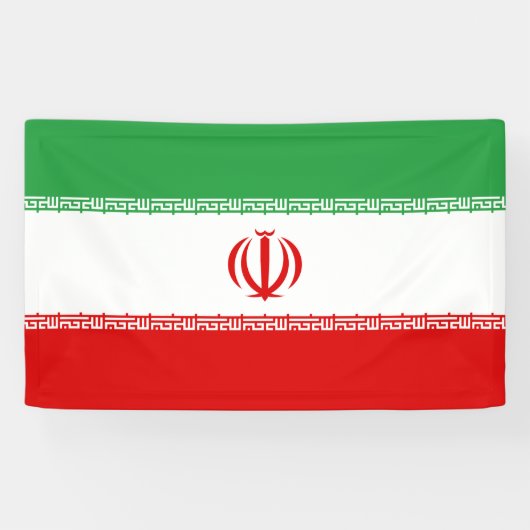 Iraanse vlag (Iran) (Perzisch) Spandoek (Horizontaal)