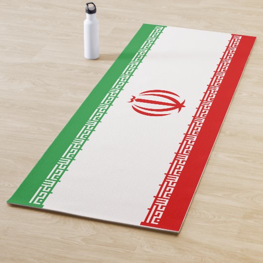 Iraanse vlag (Iran) (Perzisch) Yogamat (In situ)