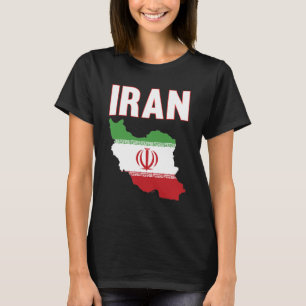 Iraanse vlag kaart Iraanse trots T-shirt
