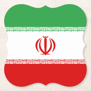Iraanse vlag kartonnen onderzetters