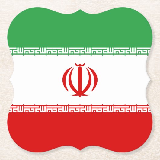 Iraanse vlag kartonnen onderzetters (Voorkant)