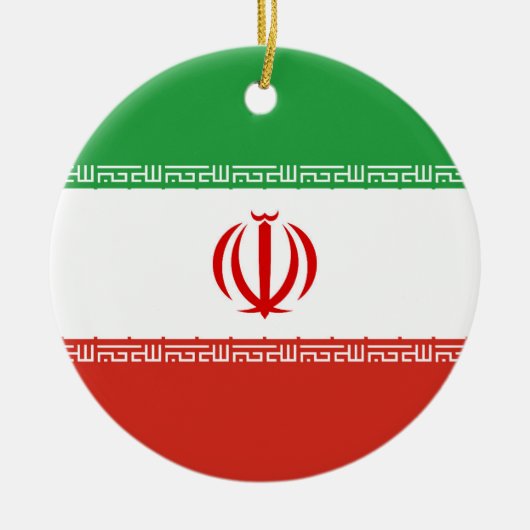 Iraanse vlag keramisch ornament (Voorkant)