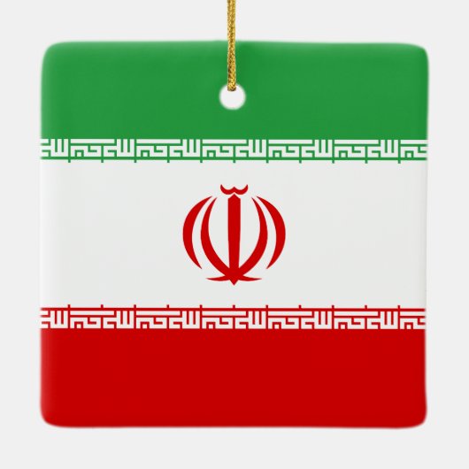 Iraanse vlag keramisch ornament (Achterkant)