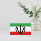 Iraanse vlag & Nationaal embleem, Vlag van Iran Visitekaartje (Staand voorkant)