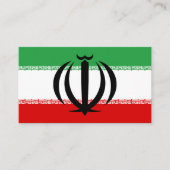 Iraanse vlag & Nationaal embleem, Vlag van Iran Visitekaartje (Voorkant)