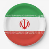 Iraanse vlag papieren bordje (Voorkant)