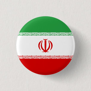 Iraanse vlag ronde button 3,2 cm