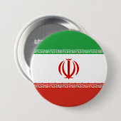 Iraanse vlag ronde button 7,6 cm (Voorkant /achterkant)