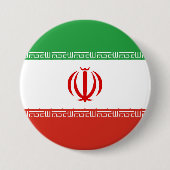 Iraanse vlag ronde button 7,6 cm (Voorkant)