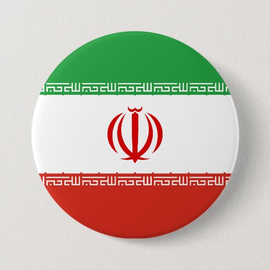 Iraanse vlag ronde button 7,6 cm (Voorkant)