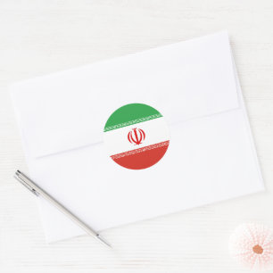 Iraanse vlag ronde sticker