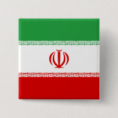 Iraanse vlag vierkante button 5,1 cm (Voorkant)