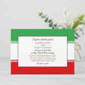 Iraanse vlag, vlag van Iran bruiloft Kaart (Staand voorkant)