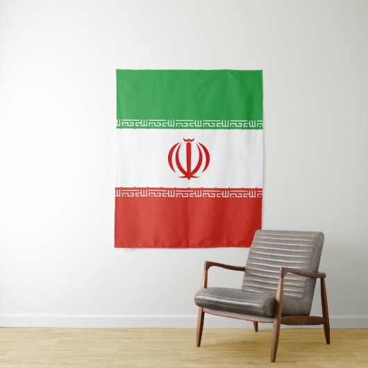 Iraanse vlag wandkleed (In situ)
