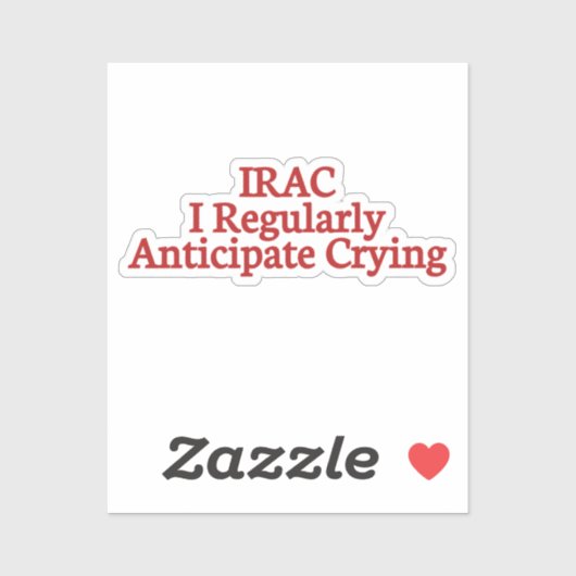 IRAC grappig Sticker (Vel)
