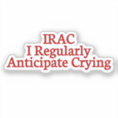 IRAC grappig Sticker (Voorkant)