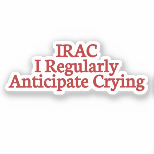 IRAC grappig Sticker (Voorkant)
