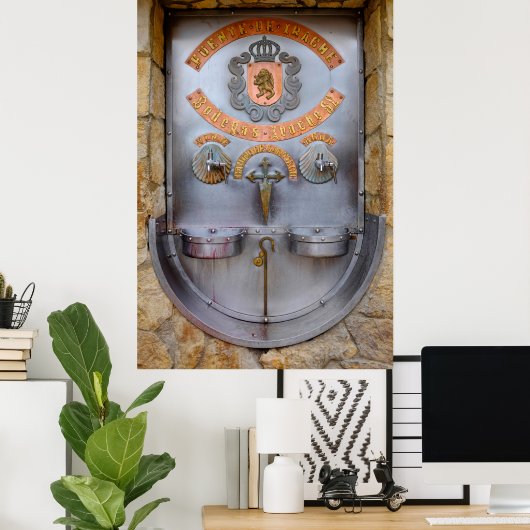 Irache Wijnfontein Poster (Thuiskantoor)