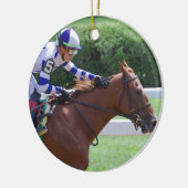Irad Ortiz Winning with Irish Danzing Keramisch Ornament (Links)