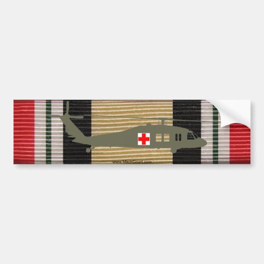 Irak Campaign Medal Ribbon UH-60M DUSTOFF Sticker (Voorkant)