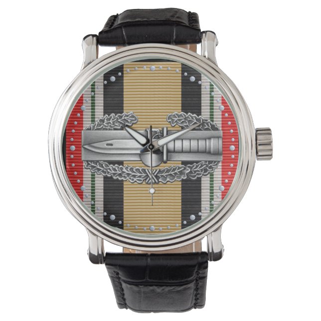 Irak Combat Action Badge Watch Horloge (Voorkant)