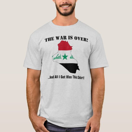 IRAK De oorlog is voorbij T-shirt (Voorkant)
