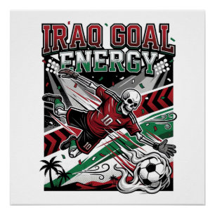 Irak Doel Energie Skelet Aanvaller Naties Vet Voet Perfect Poster