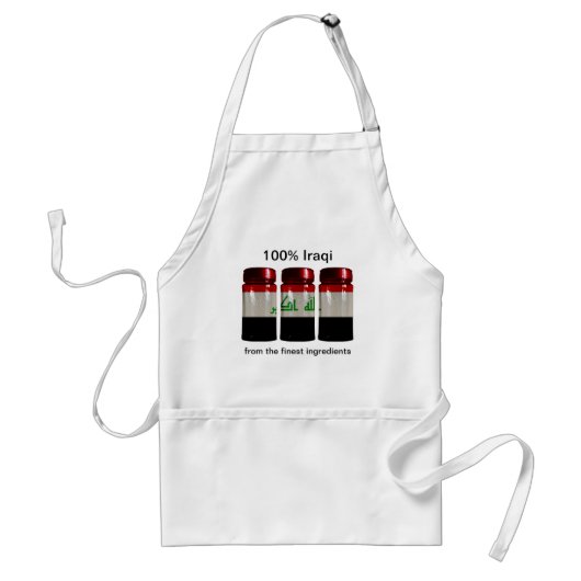 Irak Flag Spice Jars Apron Standaard Schort (Voorkant)