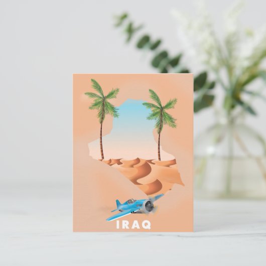 Irak geïllustreerde reisposterafdrukken. briefkaart (Staand voorkant)