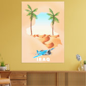 Irak geïllustreerde reisposterafdrukken. canvas afdruk (Insitu (Woonkamer))