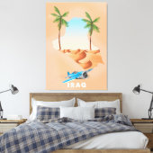 Irak geïllustreerde reisposterafdrukken. canvas afdruk (Insitu (Slaapkamer))