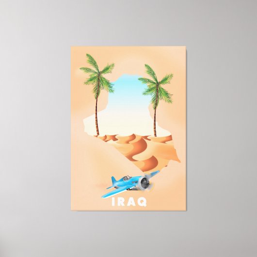 Irak geïllustreerde reisposterafdrukken. canvas afdruk (Voorkant)