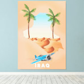 Irak geïllustreerde reisposterafdrukken. canvas afdruk (Insitu (Houten vloer))