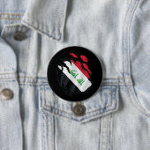 Irak Gescheurde Vlag Ronde Button 7,6 Cm (In situ)